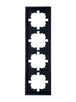 Рамка 4-мест. горизонт. ZIMA черн. бархат LEZARD 704-4200-149