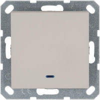 Переключатель проходной 1-кл. 10А IP20 с подсветкой механизм тауп Jasmart G3012NT