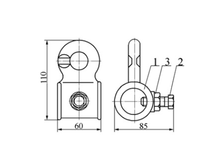 Ушко неразрезное (тип УФН 1") - КС-017