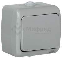 Выключатель 1-кл. 1п ОП AQUATIC ВС-20-1-0-А 10А IP54 GENERICA EVA10-K03-10-54