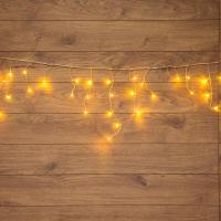 Гирлянда "Айсикл" (бахрома) 1.8х0.5м 48LED тепл. бел. 3Вт 230В IP20 провод прозр. Neon-Night 255-016