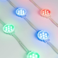 Модуль управляемый SPI-F7-D50 24В RGB-RAM-Auto (1.25W IP68 120 deg) (пластик ) Arlight 036826