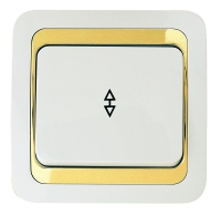 Выключатель проходной 1-кл. Mimoza с зол. вставкой Makel 12205