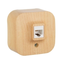 Розетка телефонная 1-м ОП Quteo RJ11 дерево IEK 782274