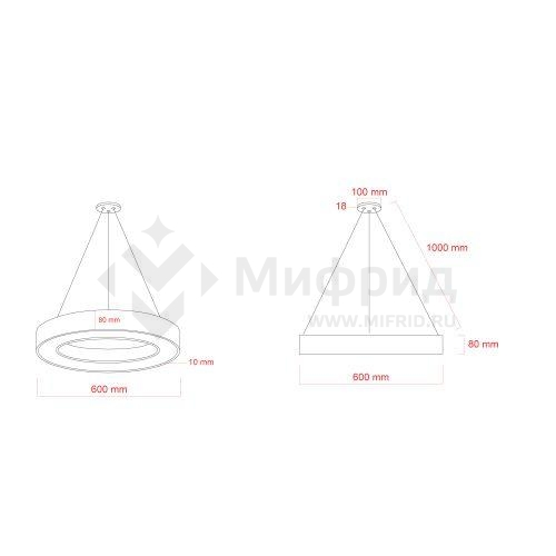 Светильник светодиодный SPO-133-W-40K-045 600х600х80 45Вт 4000К бел. корпус ЛТ ЭРА Б0058904