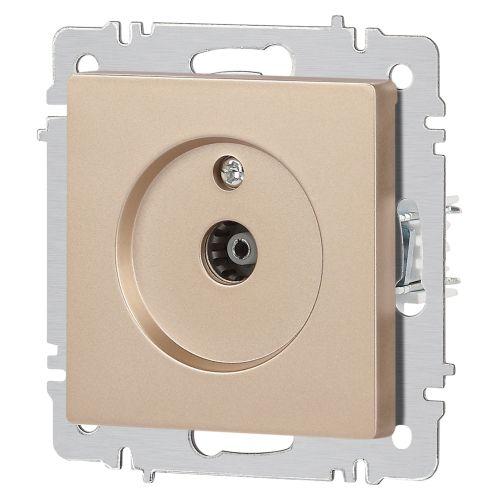 Розетка телевизионная одиночная TV СП Accent 6-301-04 IP20 шампань Intro Б0063609