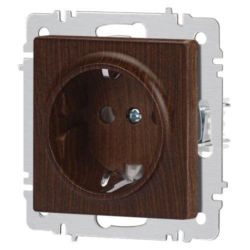 Розетка 1-м СП Accent 6-202-10 16А IP20 250В 2P+E Schuko венге Intro Б0063703