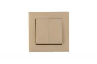 Выключатель 2-клав. Karea RIZZ крем Makel 88010003
