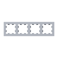 Рамка 4-м Эпика пластик алюм. EKF UP1-FPA-04