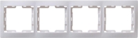 Рамка 4-м КВАРТА РГ-4-КБ горизонт. бел. GENERICA EMK40-K01-DM
