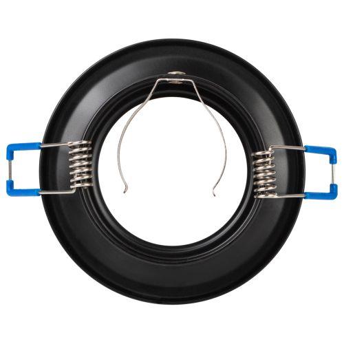 Светильник алюминиевый KL107 BK/SL MR16 GU5.3 встраив. черн. серебро Эра Б0061098