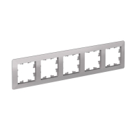 Рамка 5-м AtlasDesign Air алюм./дым. черн. SE ATN220305