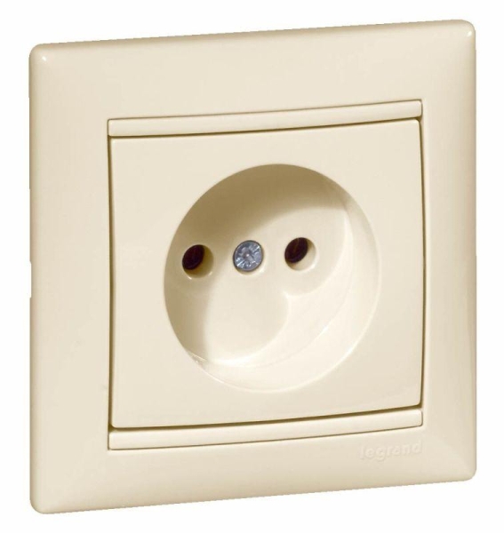 Розетка 1-м СП Valena 16А IP21 без заземл. на винтах механизм сл. кость IEK 774316