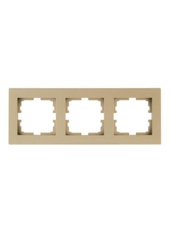 Рамка 3-м VESNA горизонт. без вставки зол. LEZARD 742-3600-148