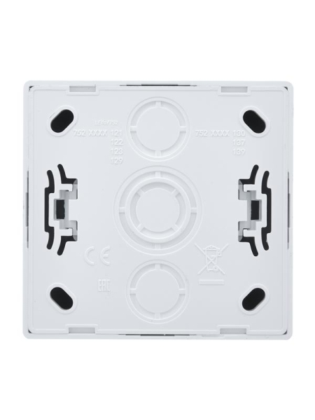 Розетка 1-м ОП LETO с заземл. ПБТ бел. LEZARD 752-0200-122B