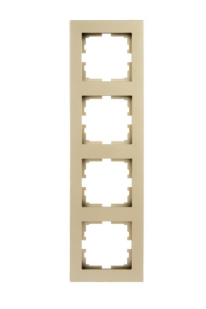 Рамка 4-м VESNA вертик. без вставки зол. LEZARD 742-3600-154