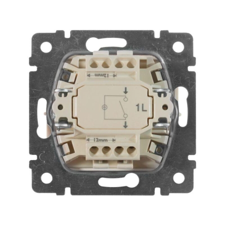 Выключатель 1-кл. СП Valena 10А IP31 250В с зел. индикацией механизм сл. кость IEK 774310