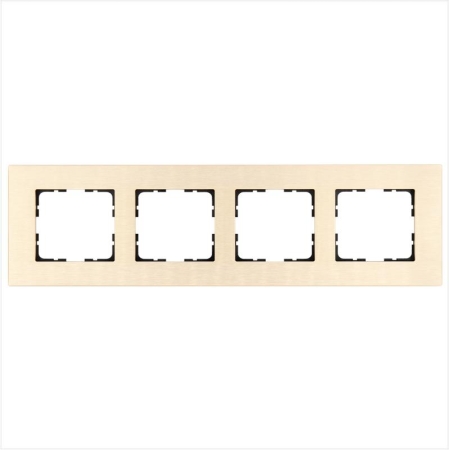 Рамка 4-м G-Metal метал. алюм. шампань Champagne Gold Jasmart G1004AG