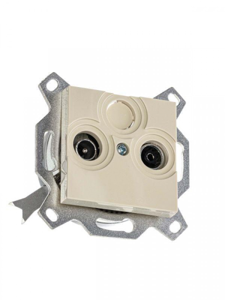 Розетка телевизионная проходная TV/R Levit 7дБ сл. кость ABB 2CHH083607A6017