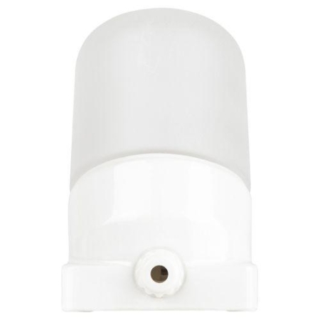 Светильник НББ 02-60-002 для бани керамика/стекло наклонный IP54 E27 max 60Вт 150х90х85 бел. Эра Б0064018