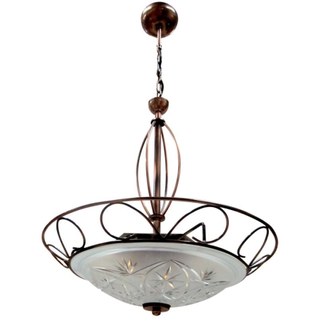 Светильник "Искра" 400 НСБ 01-3х60-160 корпус "Орнамент" медь ИУ (es) прозр./матов. Элетех 1005251584