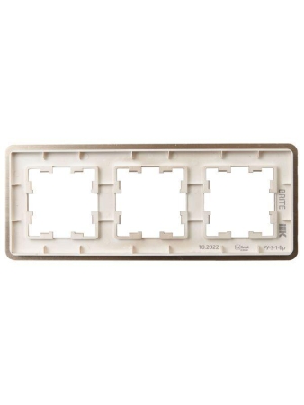 Рамка 3-м BRITE РУ-3-1-Бр метал. шампань RE AL IEK BR-M32-M-21-K37