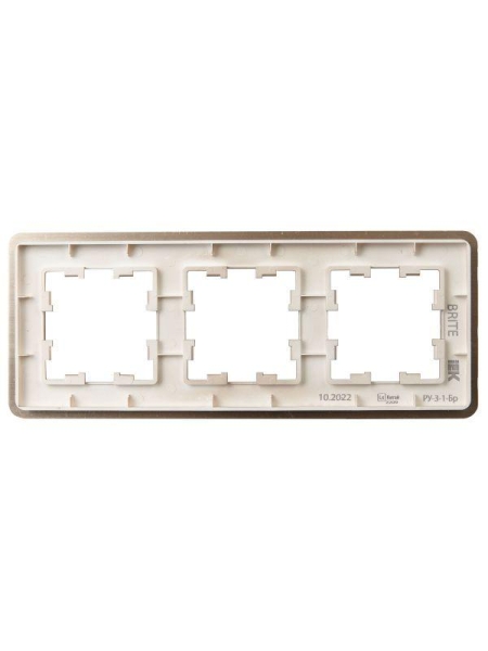 Рамка 3-м BRITE РУ-3-1-Бр метал. шампань RE AL IEK BR-M32-M-21-K37