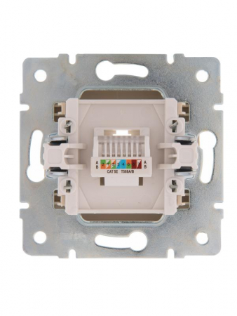 Розетка компьютерная 1-м СП Karina RJ45 механизм крем. LEZARD 707-0388-139
