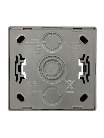 Розетка 1-мест. с заземл. LETO ПБТ платина LEZARD 752-3500-122B