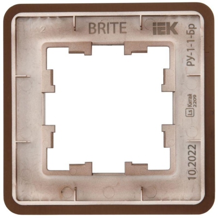 Рамка 1-м BRITE РУ-1-1-Бр метал. коричн. RE AL IEK BR-M12-M-21-K30