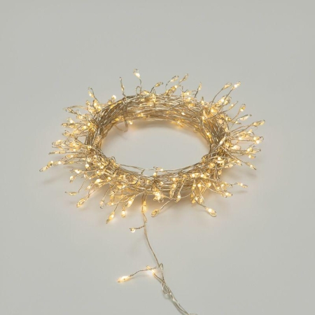 Гирлянда светодиодная "Роса "Фейерверк" 10м 250LED тепл. бел. 7.2Вт IP20 с контроллером на катушке Neon-Night 303-436