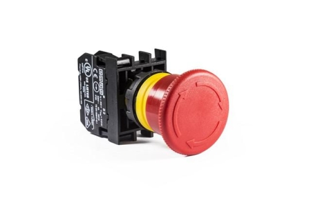 Кнопка аварийная "Грибок" d40мм 1НЗ с фиксацией и возвратом поворотом EMAS B200EG