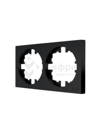 Рамка 2-м OSEN горизонт. квадрат черн. бархат LEZARD 743-4200-147