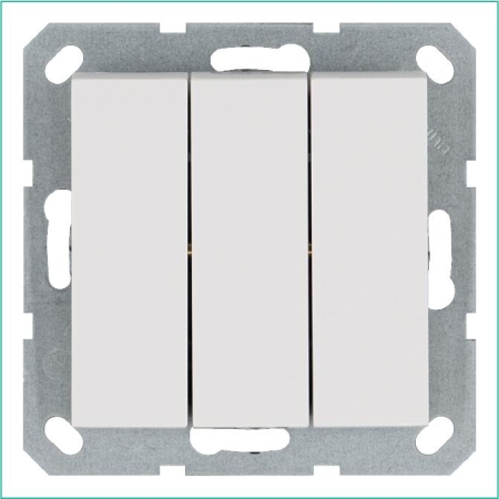 Выключатель 3-кл. 10А IP20 механизм бел. глянцевый Jasmart G3031W