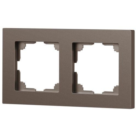 Рамка 2-м СП Accent 6-502-08 бронза Intro Б0063777