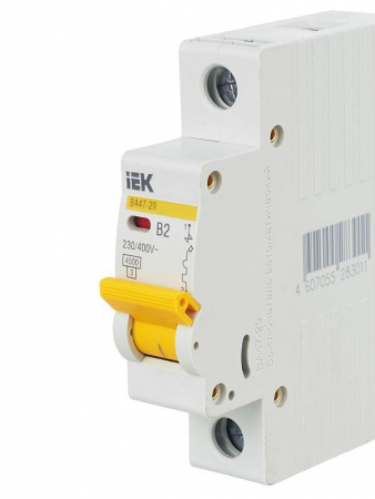 Выключатель автоматический модульный 1п B 2А 4.5кА ВА47-29 KARAT IEK MVA20-1-002-B