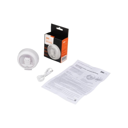 Светильник светодиодный TS8-CAT-SENS 1Вт 6500К IP22 ночник аккумулятор 400мА.ч датчик движения магнитное крепление с клеевым слоем JazzWay 5062016