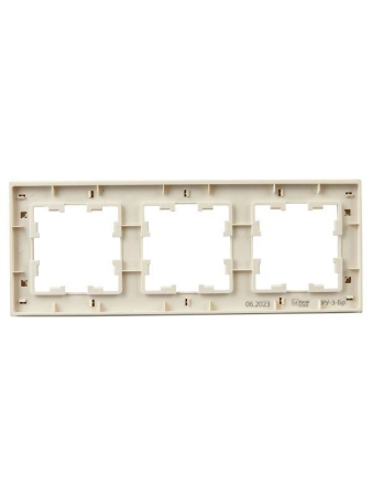 Рамка 3-м BRITE РУ-3-Бр беж. рифленый IEK BR-M32-51-K10