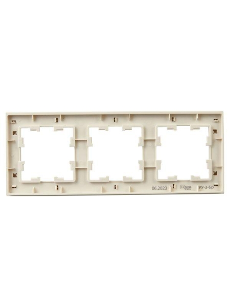 Рамка 3-м BRITE РУ-3-Бр беж. рифленый IEK BR-M32-51-K10