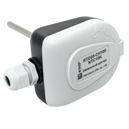 Датчик температуры канальный 100мм EKF RTD20-CH100-NTC10K