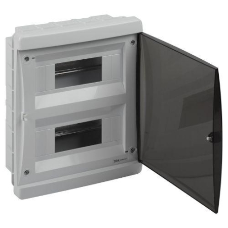 Корпус встраиваемый COMFORT ЩРВ-П-18 IP40 пластик. прозр. крышка бел. Эра Б0067251