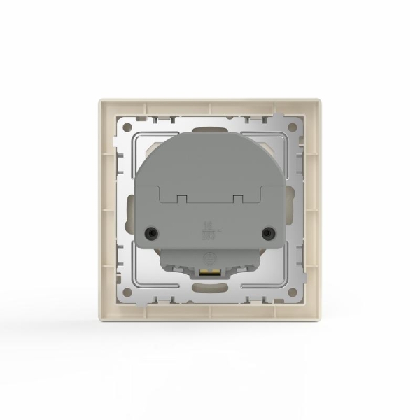 Розетка 1-м СП Pixel IP20 с заземл. с 2-мя заряд. устр. USB тип A+C механизм беж. TOKOV ELECTRIC TKE-PX-R1U2AC-C02