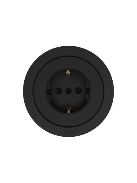 Розетка 1-м OSEN IP20 16А с заземл. ПБТ механизм черн. бархат LEZARD 743-4288-122B