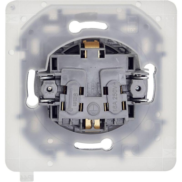 Розетка 1-м СП Inspiria 16А IP44 250В 2P+E защ. шторки с крышкой немецк. стандарт механизм антрацит IEK 673743