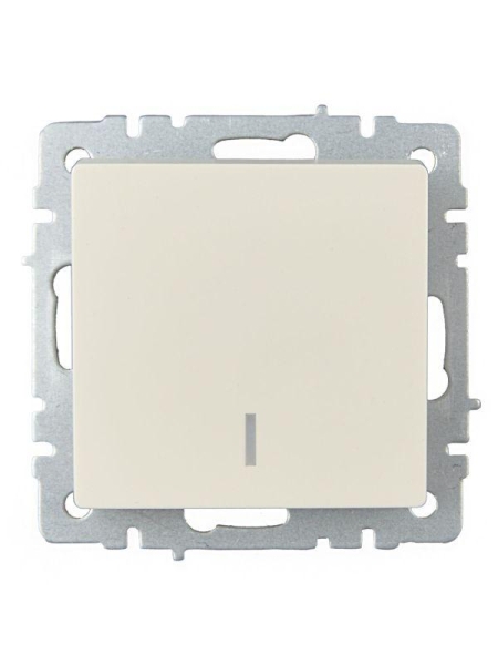 Выключатель 1-кл. СП BRITE ВС10-1-1-БрКр 10А с индик. механизм беж. IEK BR-V10-1-10-K10