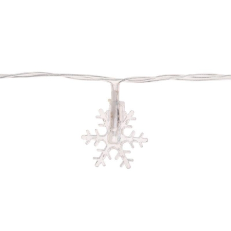 Гирлянда светодиодная "Снежинки" большие 5м 20LED мульти (RG/RB) IP20 230В мигание провод прозр. Neon-Night 304-024