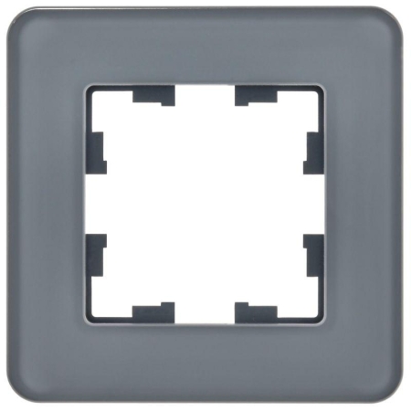 Рамка 1-м BRITE РУ-1-2-Бр стекло графит RE IEK BR-M12-G-41-K53