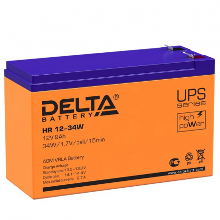 Аккумулятор UPS 12В 9А.ч HR 12-34 W Delta 4614010630004