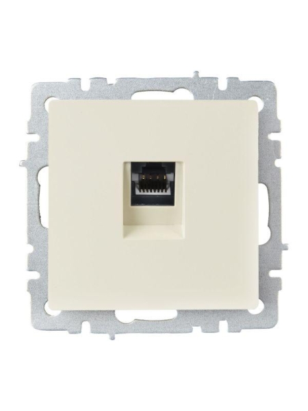 Розетка компьютерная СП RJ45 кат.6 BRITE РК11-БрКр механизм беж. IEK BR-K10-2-K10