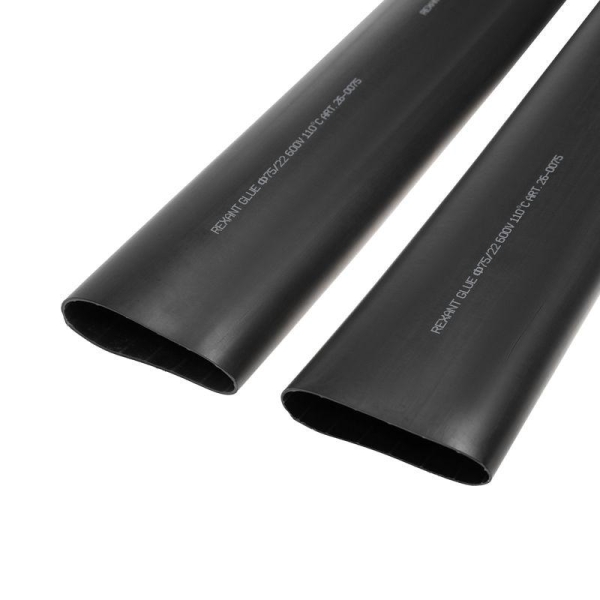 Трубка термоусадочная среднестен. клеевая 75/22 (3-4:1) 1м черн. Rexant 26-0075
